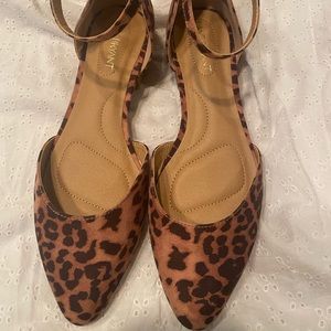 Lane Bryant ankle strap leopard shoes